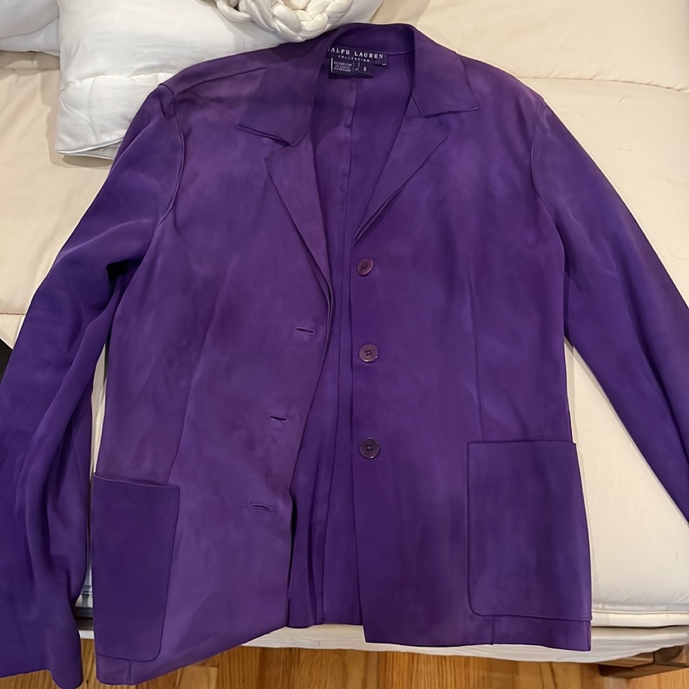 Vintage Ralph Lauren Violet Suede Jacket